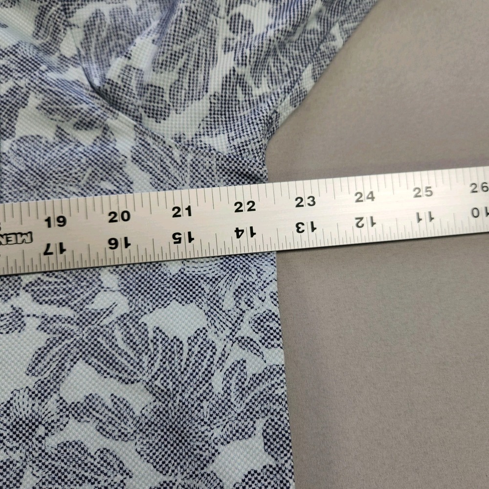 Tommy Bahama Shirt Mens Medium Gray Floral San Lucio Stretch Supima Island Zone - Picture 6 of 9